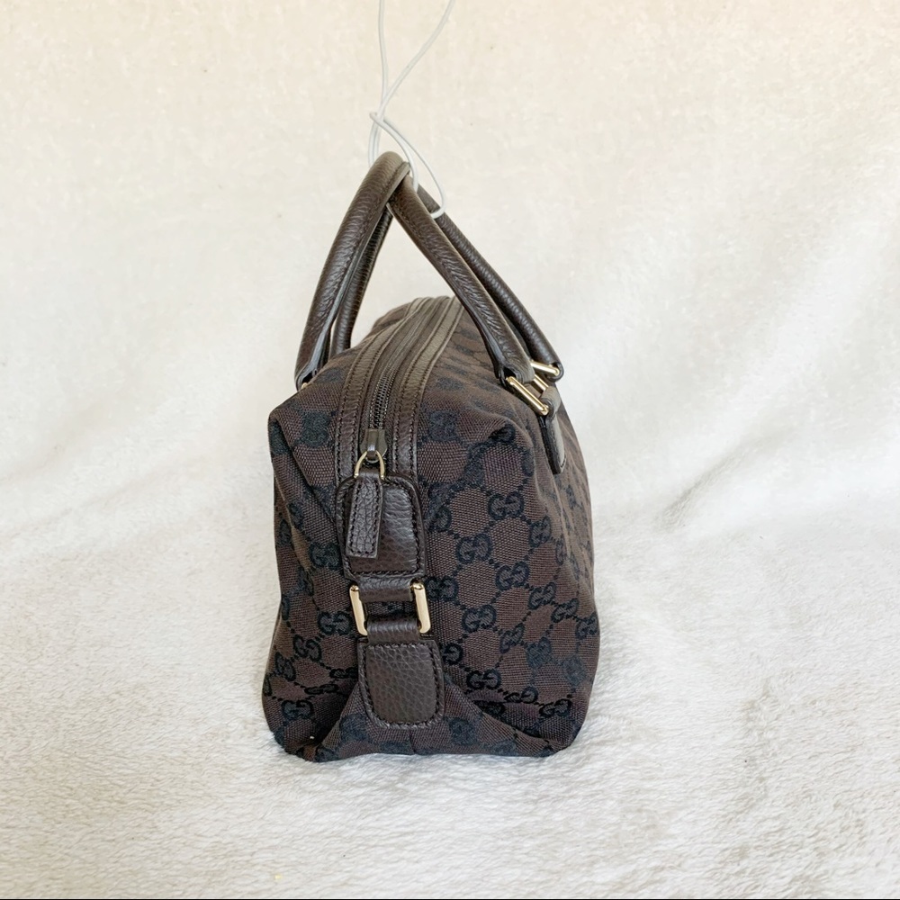NWT Authentic Gucci GG Canvas SM Boston Satchel Brown - Picture 3 of 9